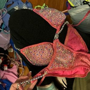 Pink competition bikini